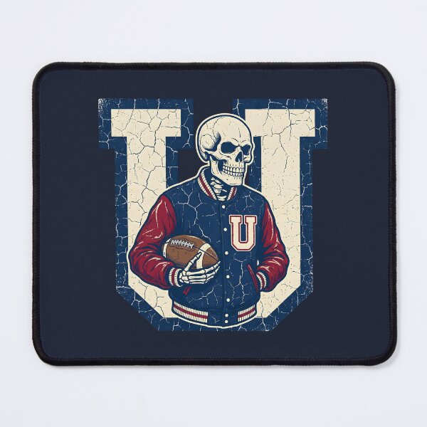 Item preview, Vintage Varsity Skeleton Football Player - Retro Distressed Jock Skull designed and sold by MarCinu Art.