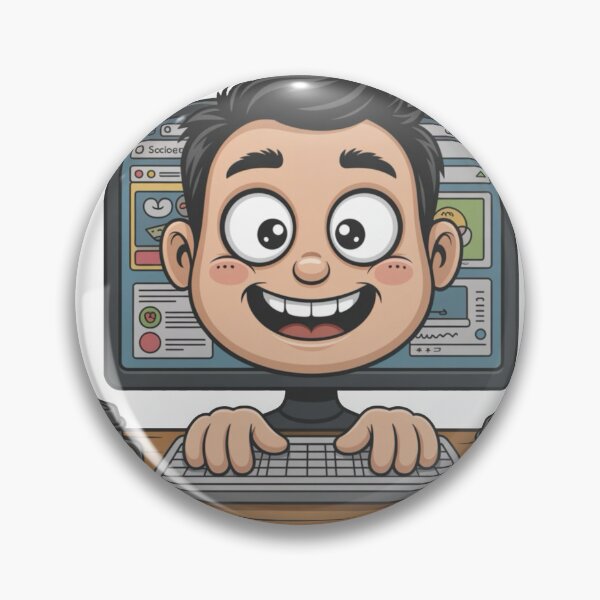 Item preview, Productive Overthinking – Cute Cartoon Character at Work Desk designed and sold by Dospart.