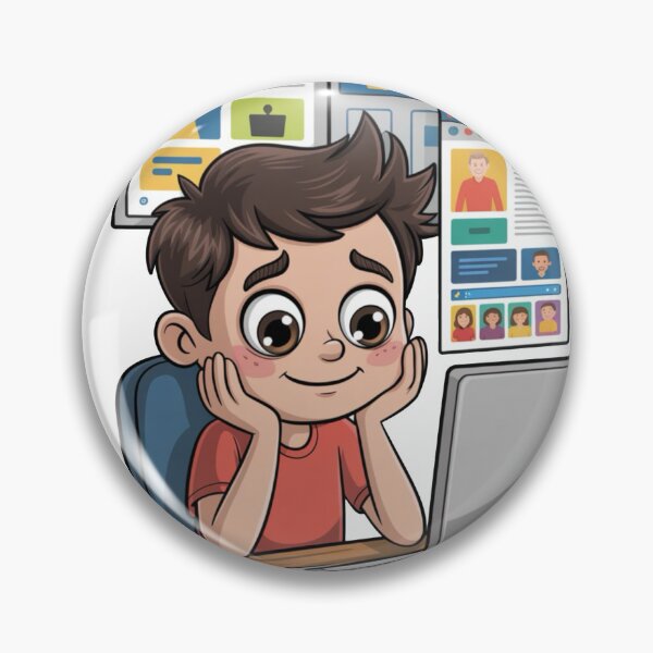 Item preview, Productive Overthinking – Cute Cartoon Character at Work Desk designed and sold by Dospart.