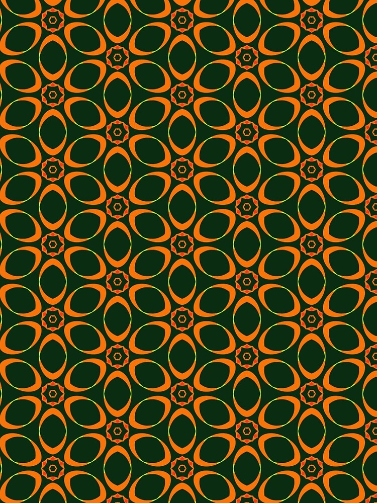Aperçu 5 sur 5. Robe trapèze avec l'œuvre Tribal Celestial Geometric Mandala in Lime and Forest Green créée et vendue par Rucku.