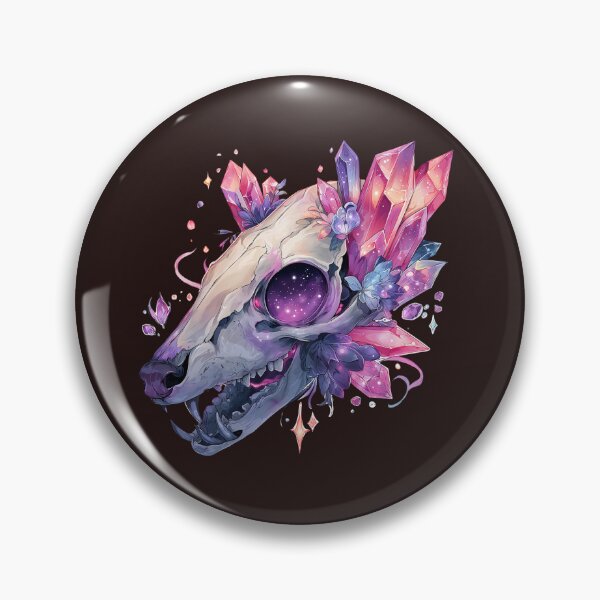 Item preview, Galaxy Fox Skull Crystal Flowers Mystical Pastel Art designed and sold by Anastasiia Yurevych.