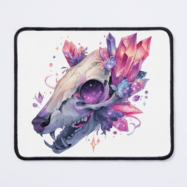 Item preview, Galaxy Fox Skull Crystal Flowers Mystical Pastel Art designed and sold by Anastasiia Yurevych.