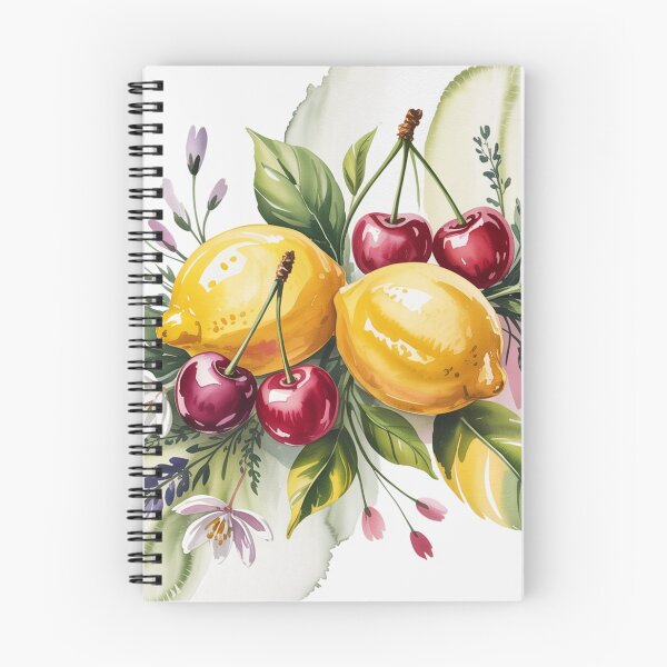 Item preview, Bouquet of lemon and cherry,watercolor. designed and sold by elegantpaterns.