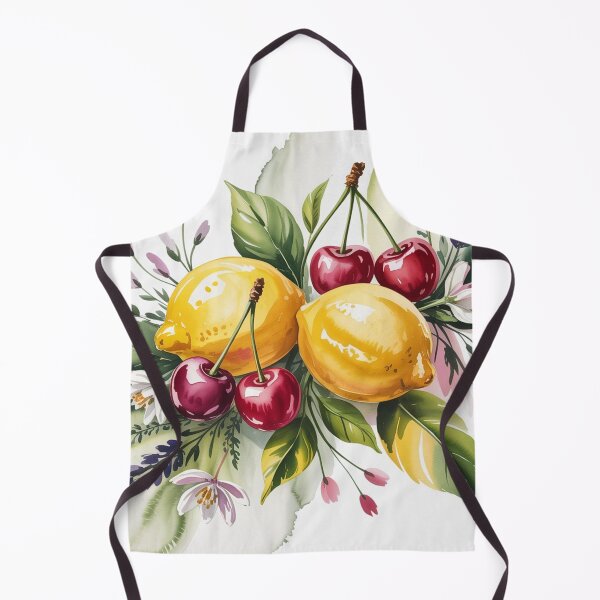 Item preview, Bouquet of lemon and cherry,watercolor. designed and sold by elegantpaterns.