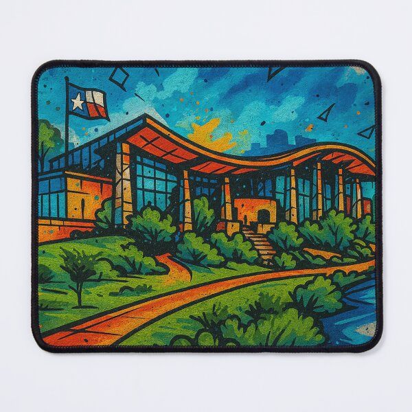 Item preview, Retro Texas Architecture Pop Art Illustration designed and sold by TXBloodMNY2024.