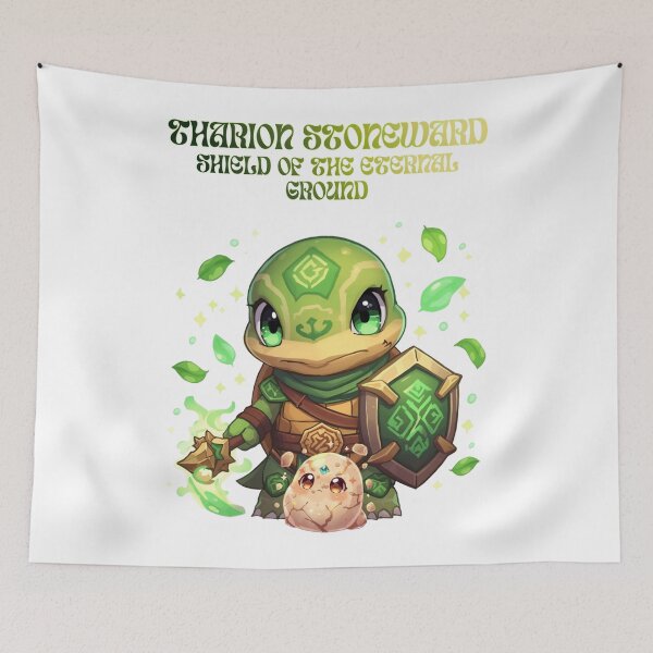 Item preview, Tharion Stoneward – Shield of the Eternal Ground | Druid Turtle Guardian Fantasy Art designed and sold by Monzora.
