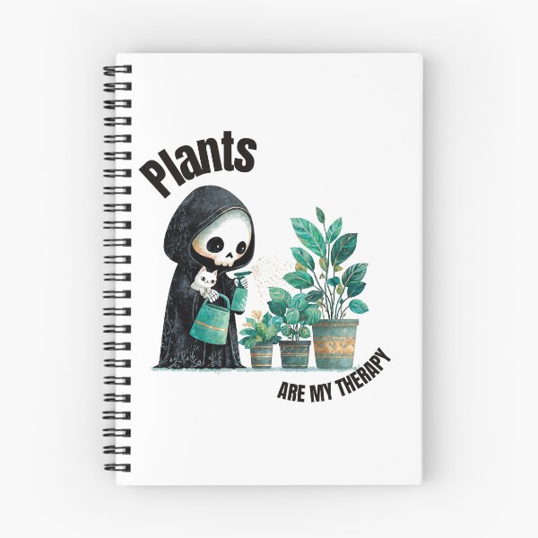 Item preview, Plants Are My Therapy Cute Skeleton Cat Plant Mom Art designed and sold by Anastasiia Yurevych.