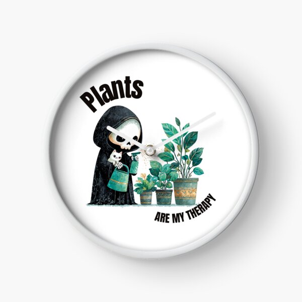 Item preview, Plants Are My Therapy Cute Skeleton Cat Plant Mom Art designed and sold by Anastasiia Yurevych.