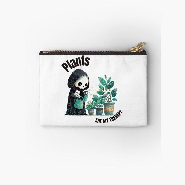 Item preview, Plants Are My Therapy Cute Skeleton Cat Plant Mom Art designed and sold by Anastasiia Yurevych.