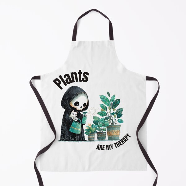Item preview, Plants Are My Therapy Cute Skeleton Cat Plant Mom Art designed and sold by Anastasiia Yurevych.