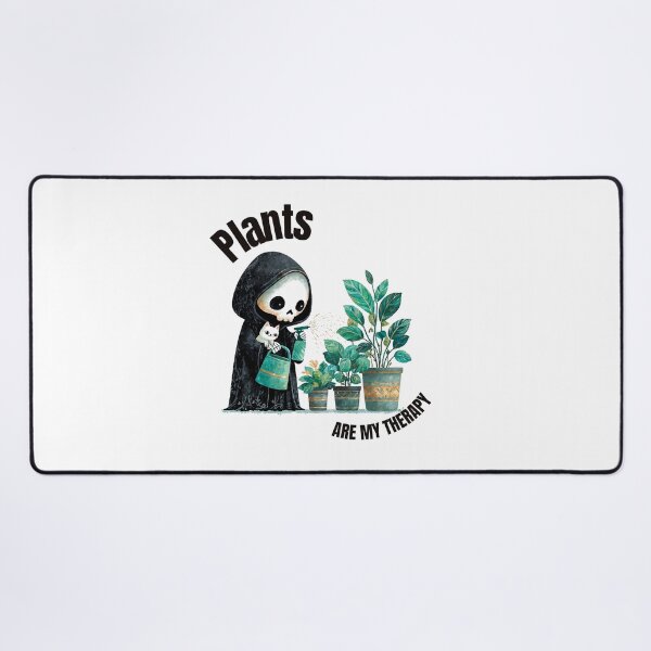Item preview, Plants Are My Therapy Cute Skeleton Cat Plant Mom Art designed and sold by Anastasiia Yurevych.