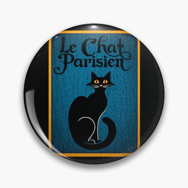 Item preview, Le Chat Parisien — Vintage French Black Cat Art designed and sold by FrancophileFun.