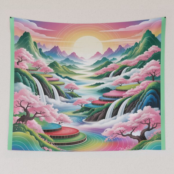 Item preview, A Japanese-style landscape. designed and sold by Lilashakti ⭐️ ⭐️ ⭐️ ⭐️ ⭐️.