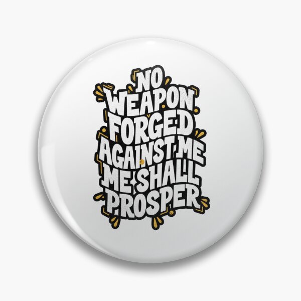 Item preview, No Weapon Forged Against Me Shall Prosper T-Shirt – Christian Faith Graphic Tee, Minimalist Bible Verse Shirt designed and sold by KrisArtsDesigns.