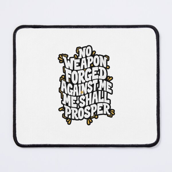 Item preview, No Weapon Forged Against Me Shall Prosper T-Shirt – Christian Faith Graphic Tee, Minimalist Bible Verse Shirt designed and sold by KrisArtsDesigns.