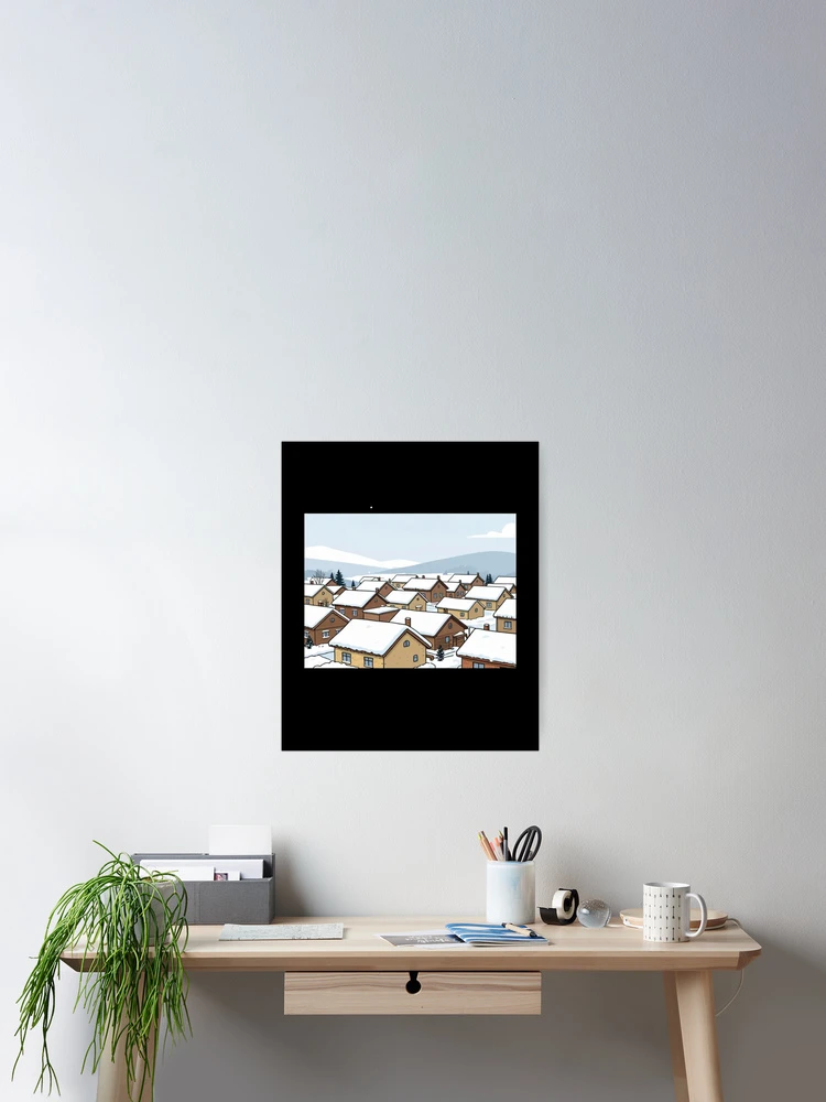 Thumbnail 2 of 3, Poster, Snow-Covered Rooftops designed and sold by Aetheriswork.
