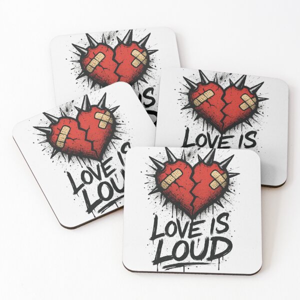 Item preview, Love Is Loud – Cracked Punk Heart Graffiti Design designed and sold by JonelCrafts.