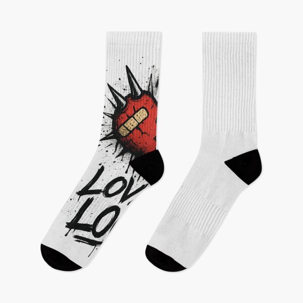 Item preview, Love Is Loud – Cracked Punk Heart Graffiti Design designed and sold by JonelCrafts.