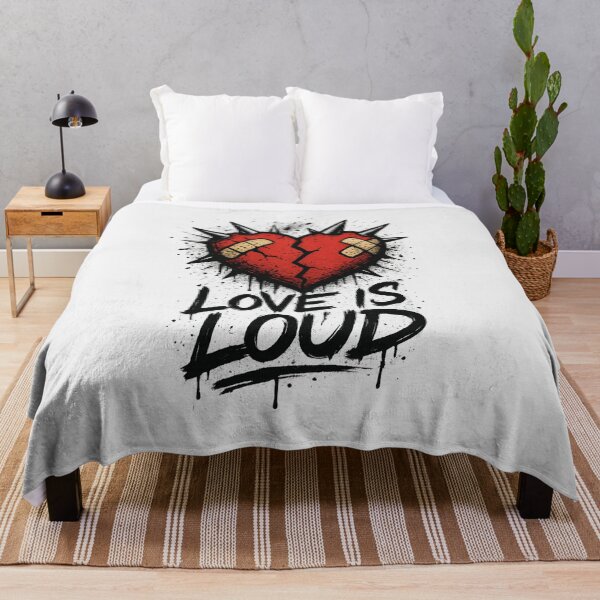 Item preview, Love Is Loud – Cracked Punk Heart Graffiti Design designed and sold by JonelCrafts.