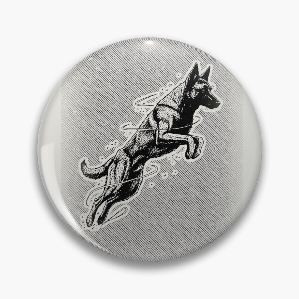 Item preview, Belgian Malinois Jumping Vintage Portrait designed and sold by RPrintPulse.
