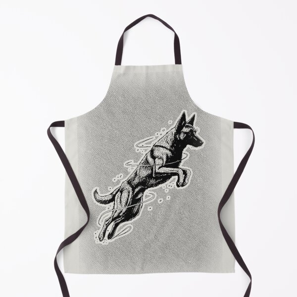 Item preview, Belgian Malinois Jumping Vintage Portrait designed and sold by RPrintPulse.