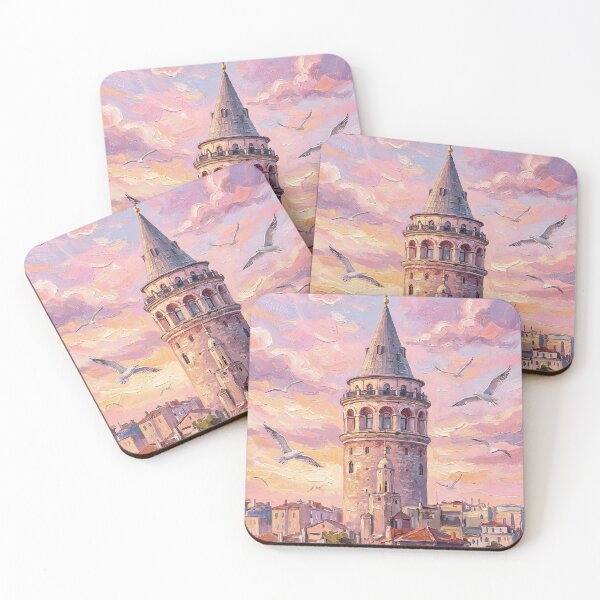 Item preview, Dreamy Sunset over Galata Tower Istanbul designed and sold by PixelPasha.