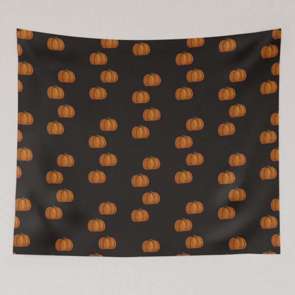 Item preview, Minimal Autumn Pumpkin Pattern On Dark Background designed and sold by EL-Lebedenko.