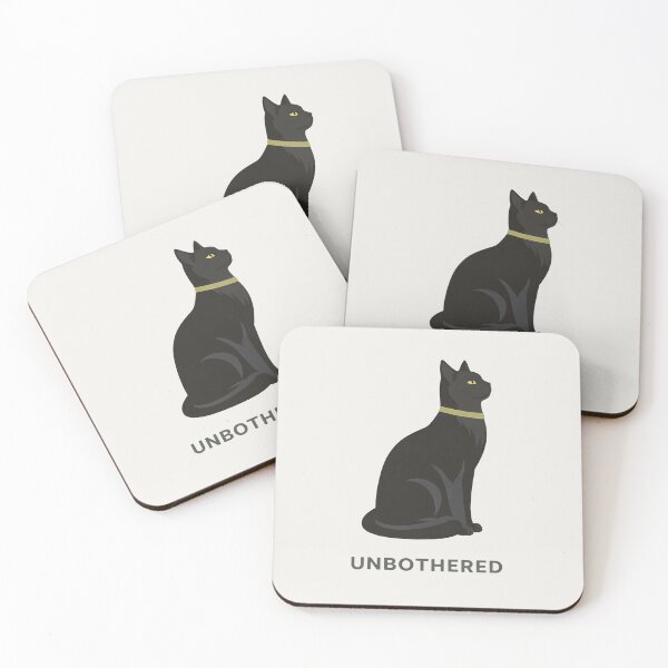 Item preview, Unbothered Black Cat Minimal Illustration designed and sold by Ombrya.