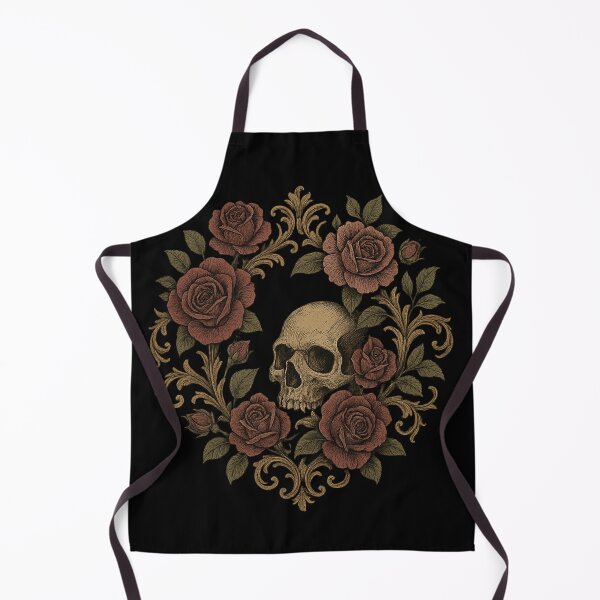 Item preview, Skull and Roses Wreath – Ornate Gothic Floral designed and sold by Mouraludia.