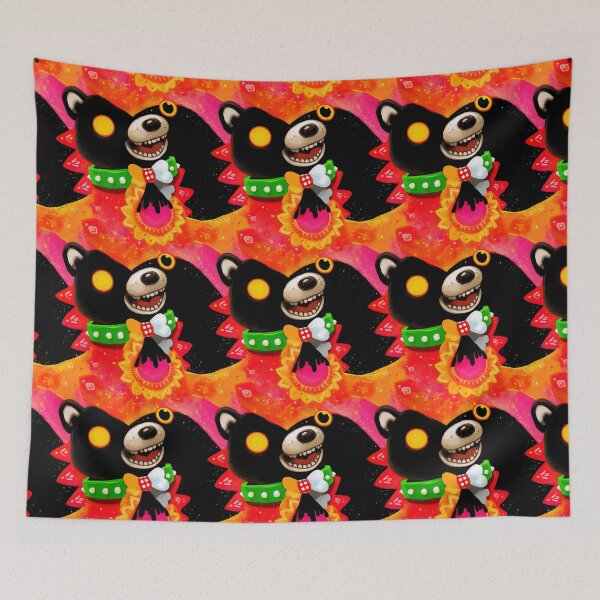 Item preview, Fiesta Black Bear With Bow Tie Pattern designed and sold by bubblegoth.