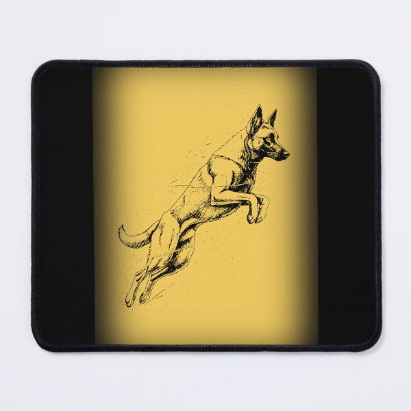 Item preview, Belgian Malinois Golden Jumping Portrait designed and sold by RPrintPulse.