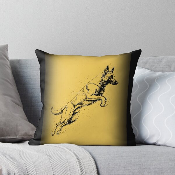 Item preview, Belgian Malinois Golden Jumping Portrait designed and sold by RPrintPulse.