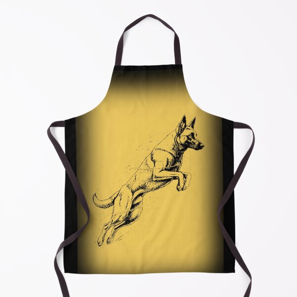 Item preview, Belgian Malinois Golden Jumping Portrait designed and sold by RPrintPulse.