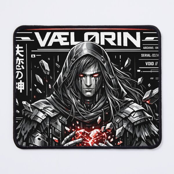 Item preview, Vaelorin God of Heartbreak Cyberpunk Aesthetic - Eternal Sorrow Dystopian Art - Dark Techwear Broken Heart Graphic for Streetwear, Hoodies & Stickers - Emo Gothic Sci-Fi Heartache Warrior Design designed and sold by Vivaan Studio.