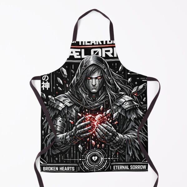 Item preview, Vaelorin God of Heartbreak Cyberpunk Aesthetic - Eternal Sorrow Dystopian Art - Dark Techwear Broken Heart Graphic for Streetwear, Hoodies & Stickers - Emo Gothic Sci-Fi Heartache Warrior Design designed and sold by Vivaan Studio.