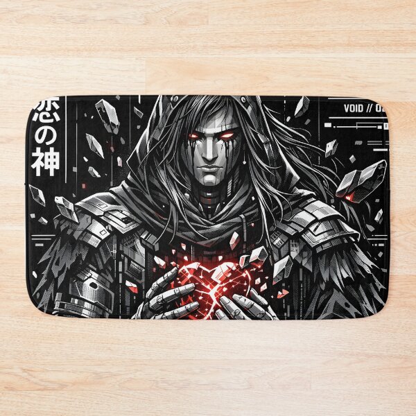 Item preview, Vaelorin God of Heartbreak Cyberpunk Aesthetic - Eternal Sorrow Dystopian Art - Dark Techwear Broken Heart Graphic for Streetwear, Hoodies & Stickers - Emo Gothic Sci-Fi Heartache Warrior Design designed and sold by Vivaan Studio.