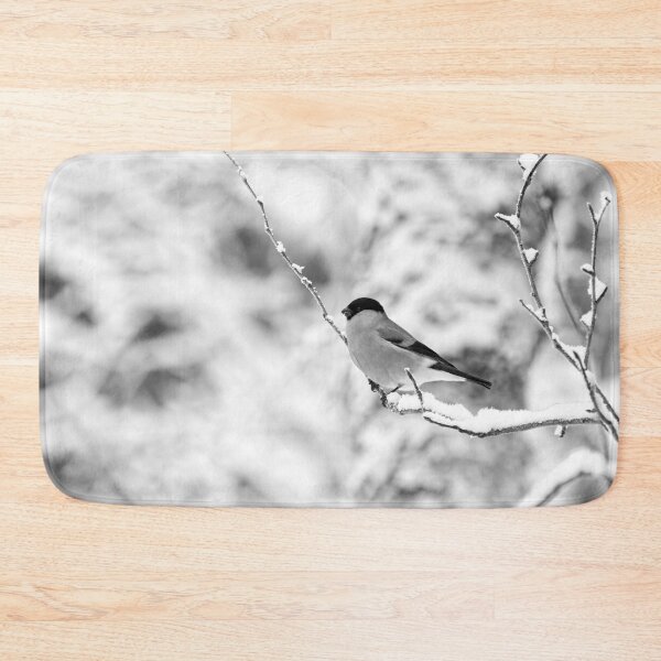 Item preview, Eurasian bullfinch on white bw designed and sold by Jouko Lehto Photography.