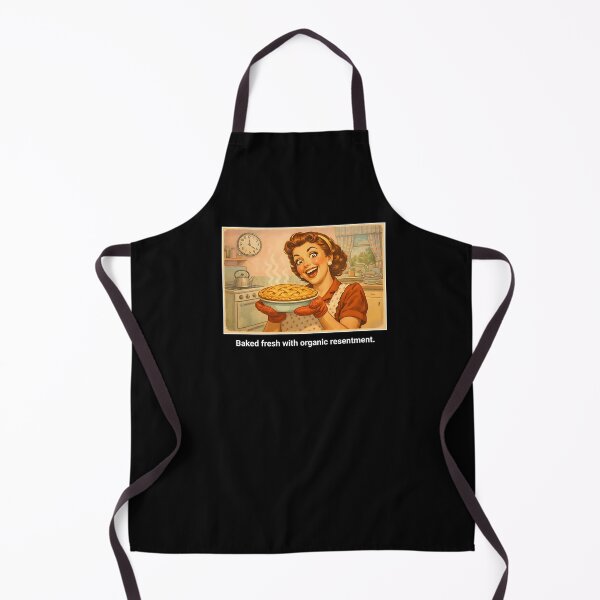 Item preview, Retro Housewife Dark Baking Humor Quote designed and sold by Maria Garcia.