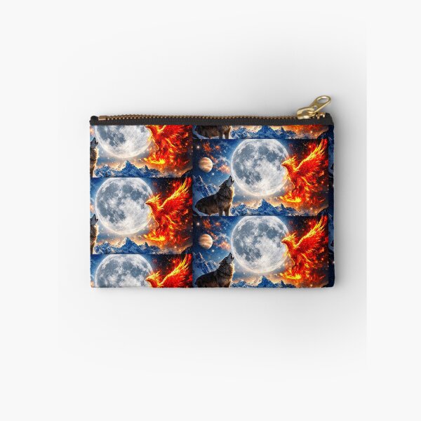 Item preview, Wolf Moon Phoenix Takes Flight – Power, Rebirth & Wild Spirit designed and sold by Earth Nature Creations.