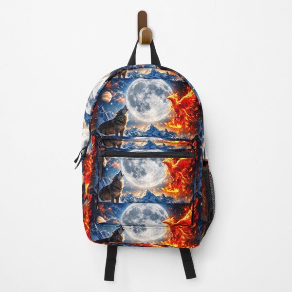 Item preview, Wolf Moon Phoenix Takes Flight – Power, Rebirth & Wild Spirit designed and sold by Earth Nature Creations.