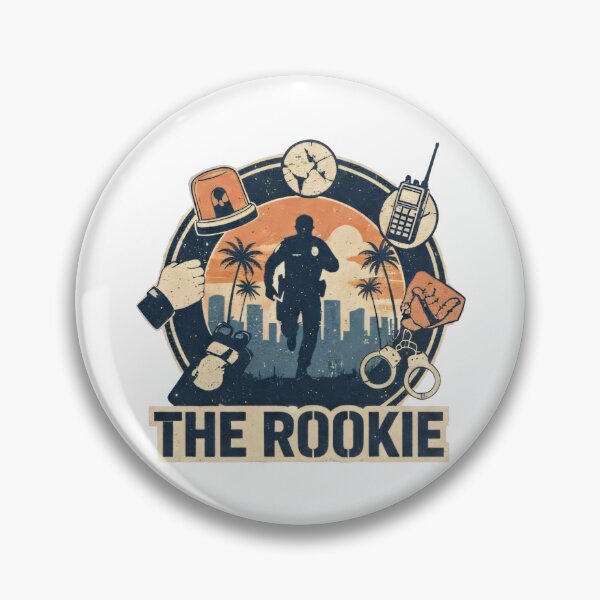 Item preview, The Rookie Police Gear Collage Badge Art designed and sold by Fidgetytame.