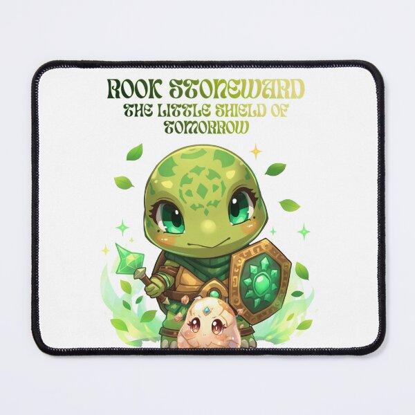 Item preview, Rook Stoneward – The Little Shield of Tomorrow | Druid Turtle Guardian Fantasy Art designed and sold by Monzora.