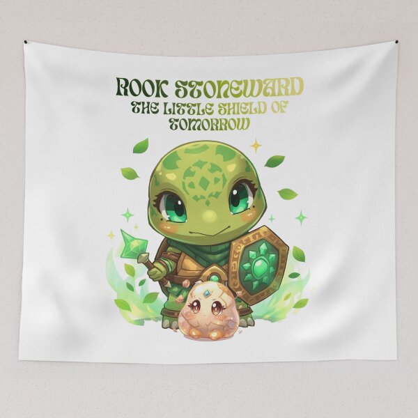 Item preview, Rook Stoneward – The Little Shield of Tomorrow | Druid Turtle Guardian Fantasy Art designed and sold by Monzora.
