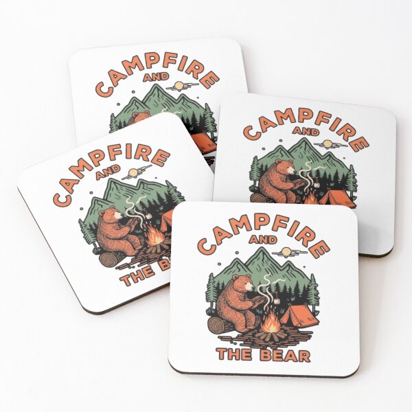 Item preview, Campfire and the bear designed and sold by LuloCreative.