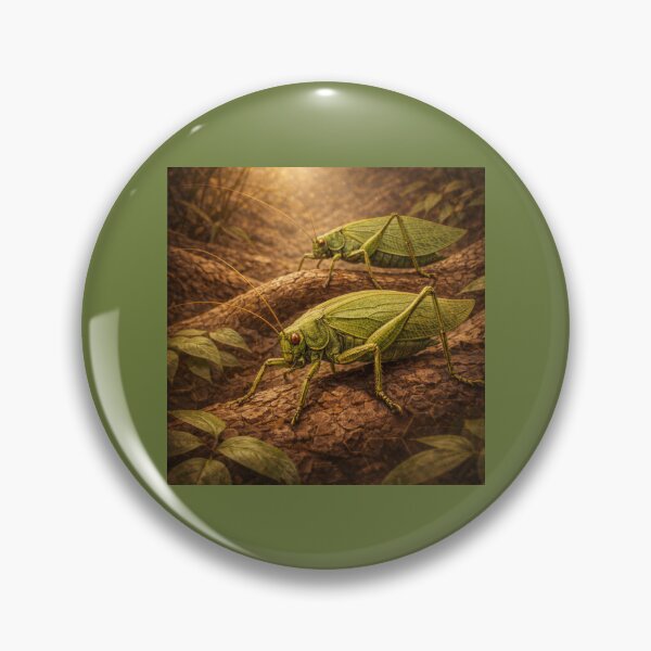 Item preview, Katydids – Leaf Mimic Forest Insect Art designed and sold by GeoWild Designs.
