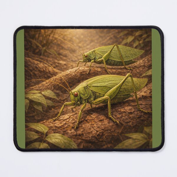 Item preview, Katydids – Leaf Mimic Forest Insect Art designed and sold by GeoWild Designs.