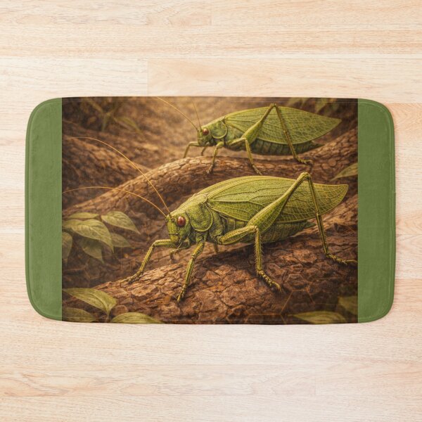 Item preview, Katydids – Leaf Mimic Forest Insect Art designed and sold by GeoWild Designs.