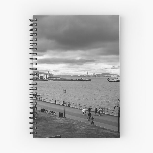 Item preview, Largs Seaside Promenade in black and white designed and sold by RJW Images.