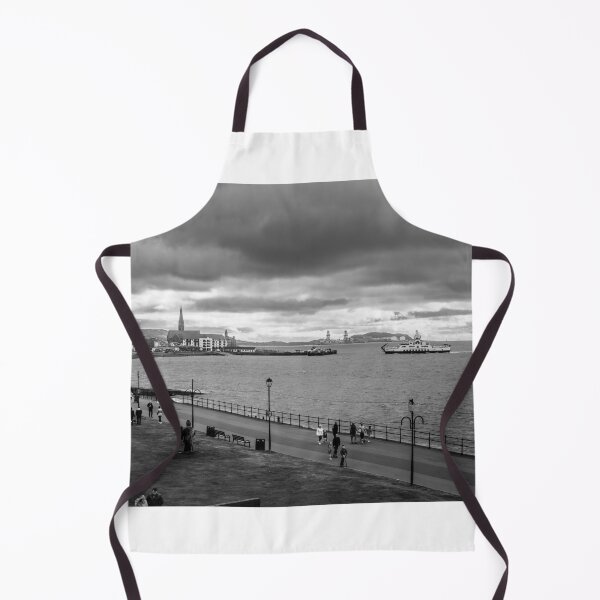 Item preview, Largs Seaside Promenade in black and white designed and sold by RJW Images.