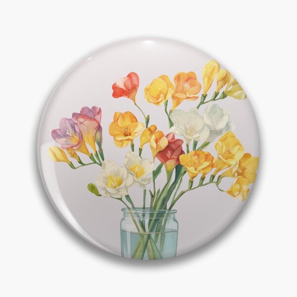 Item preview, Colorful Freesias in a Vase designed and sold by Violet Peonies.